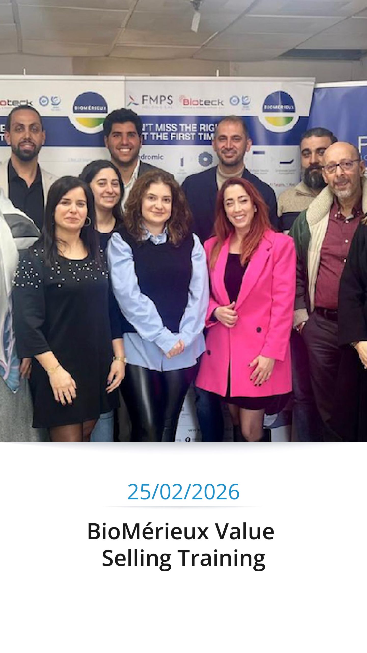 BIOMÉRIEUX-BIOTECK VALUE SELLING TRAINING at FMPS Holding – Naccache